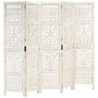 Voir la diapositive 1 : VIDAXL Cloison de separation 5 panneaux Blanc 200x165 cm Bois manguier