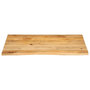 Voir la diapositive 3 : VIDAXL Dessus de table a bord vivant 100x80x2,5cm bois massif manguier