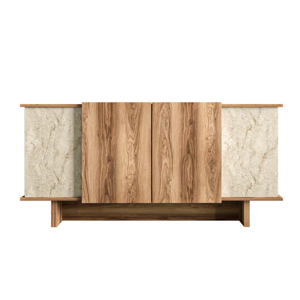 Habitat et Jardin Buffet en bois  Diana  - 180 x 40 x 81 cm - Travertin