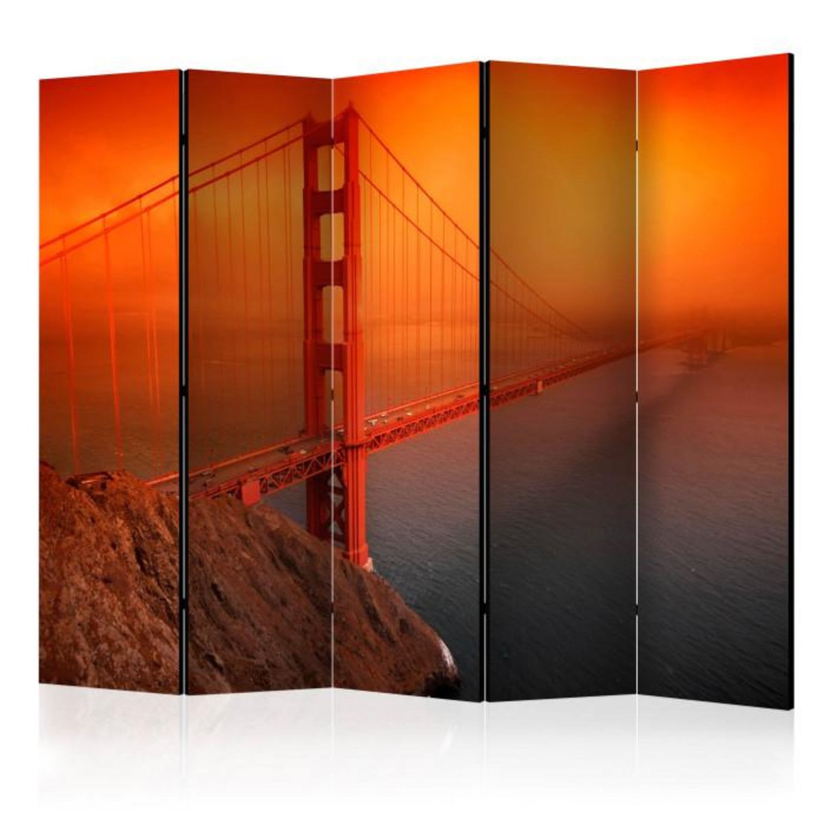 Paris Prix Paravent 5 Volets  Golden Gate Bridge  172x225cm