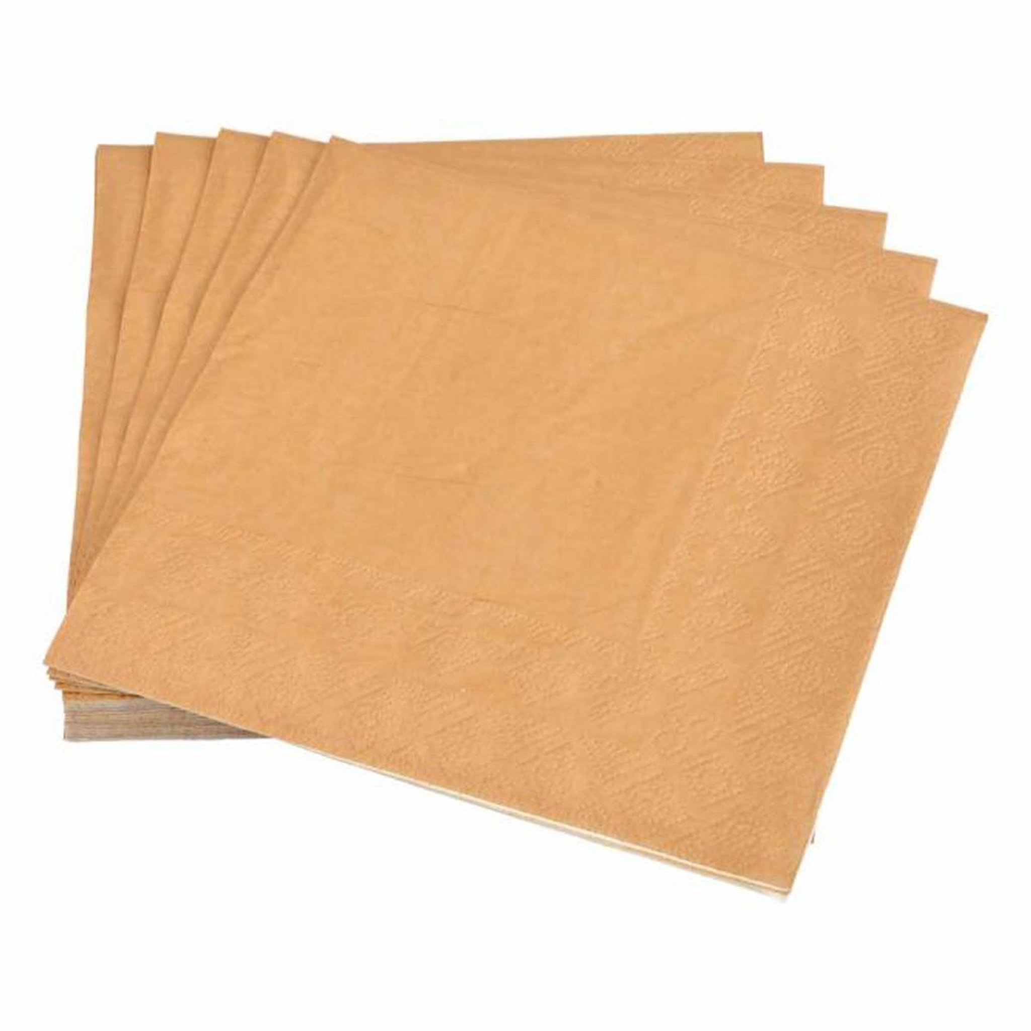 HOMEA Lot de 20 serviettes en papier  vitamine  33x33cm kraft