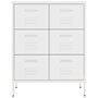 Voir la diapositive 3 : VIDAXL Armoire a tiroirs Blanc 80x35x101,5 cm Acier