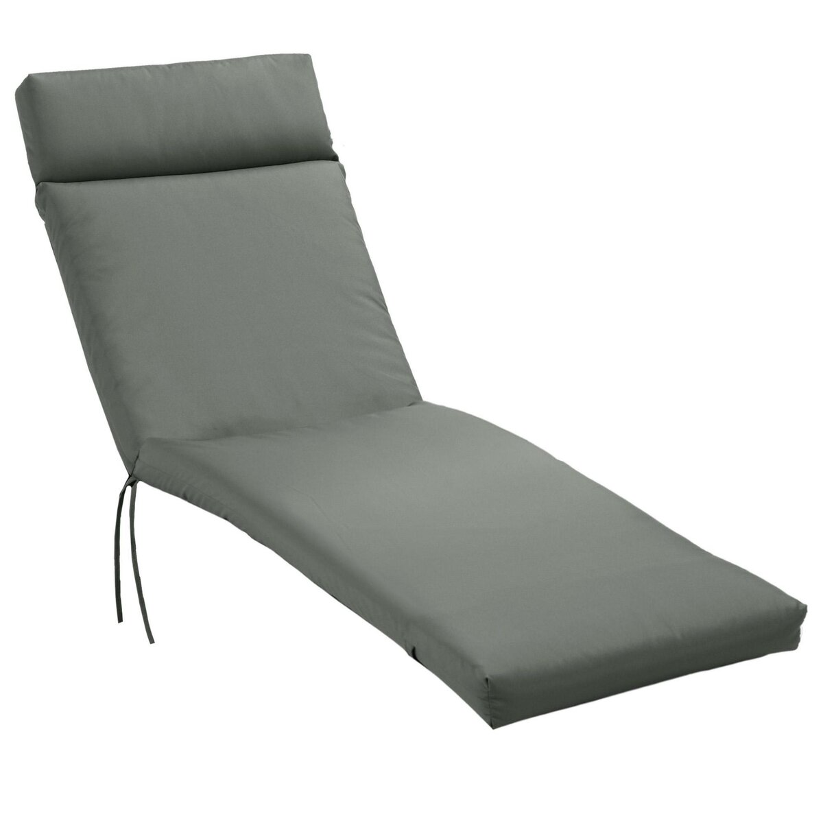 OUTSUNNY Matelas bain de soleil - matelas de transat - coussin de chaise longue - tissu gris foncé