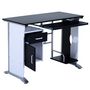 Voir la diapositive 4 : HOMCOM Bureau informatique design en mdf 100 L x 52 I x 75H cm noir et blanc