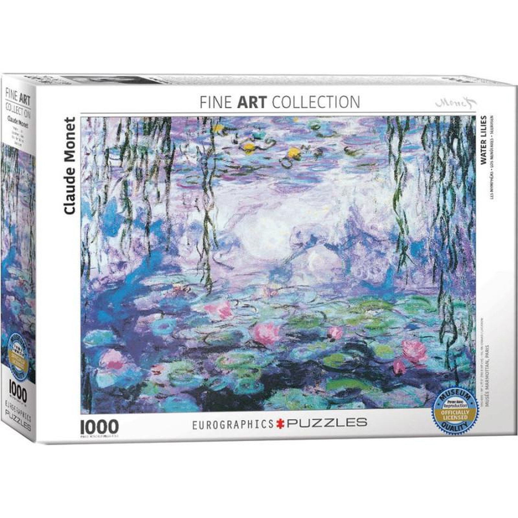 Eurographics Puzzle 1000 pièces Claude Monet Les Nymphéas – Art impressionniste – Adultes dès 14 ans –Eurographics