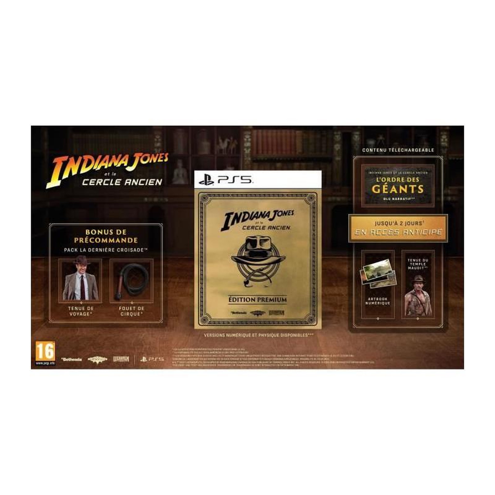 Voir la diapositive 3 : BETHESDA Indiana Jones et le cercle ancien - Édition Premium - Jeu PS5