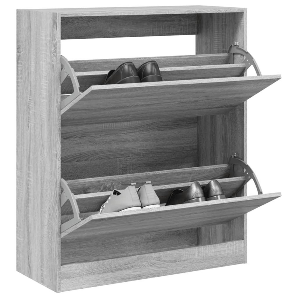 VIDAXL Armoire a chaussures sonoma gris 80x34x96,5cm bois d'ingenierie