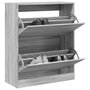 Voir la diapositive 1 : VIDAXL Armoire a chaussures sonoma gris 80x34x96,5cm bois d'ingenierie