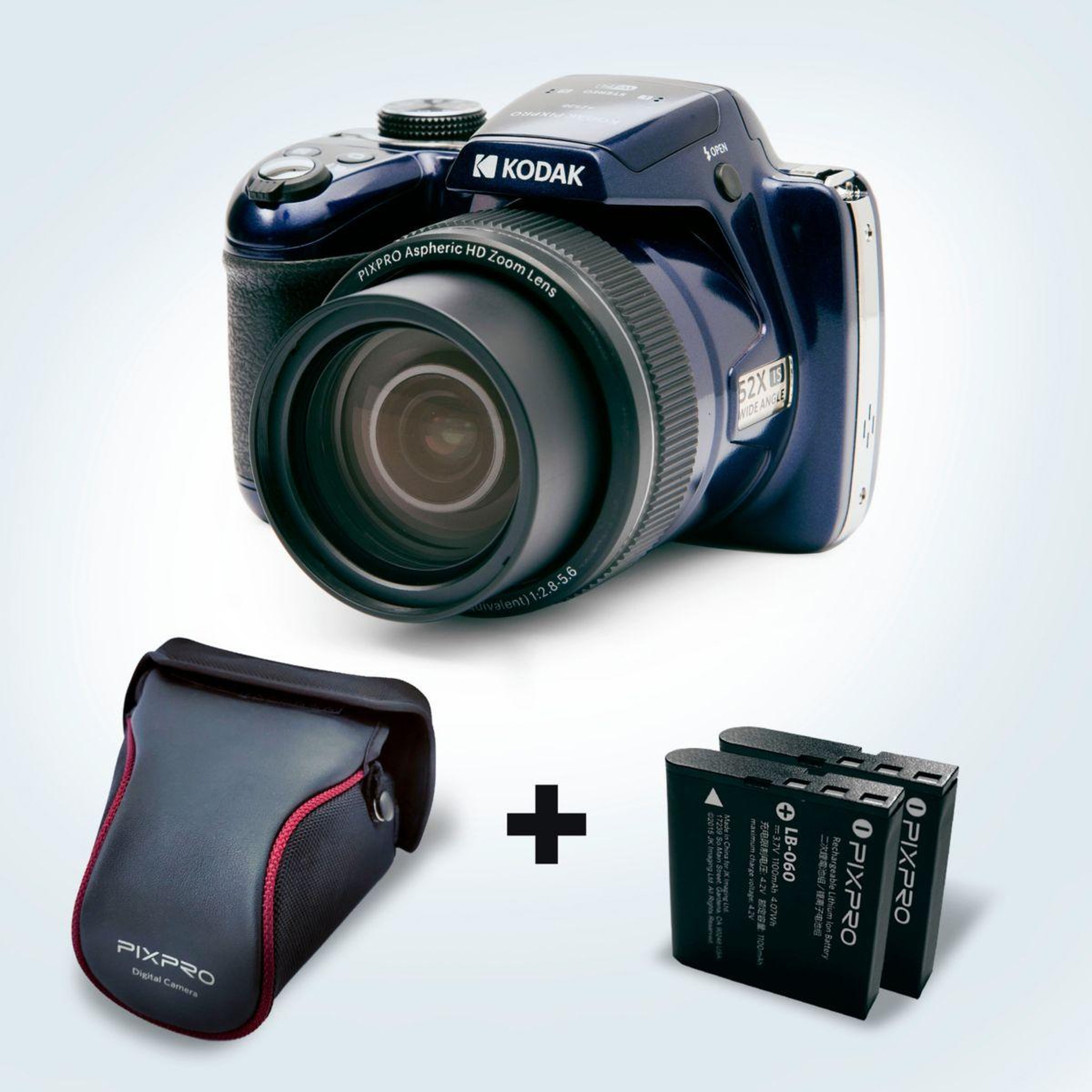 Voir la diapositive 5 : Kodak Appareil photo Bridge AZ528 Bleu + 2eme Batt + etui