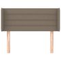 Voir la diapositive 3 : VIDAXL Tete de lit avec oreilles Taupe 93x16x78/88 cm Tissu