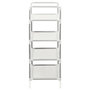 Voir la diapositive 5 : VIDAXL Etagere a chaussures 4 etageres Metal et tissu intisse Argente