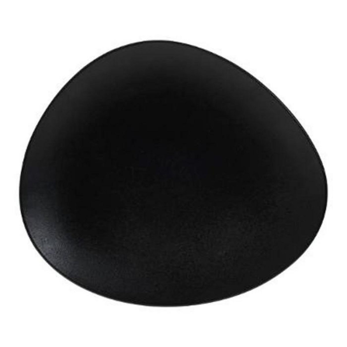 SECRET DE GOURMET Lot de 6 Assiettes Plates  Galet  28cm Noir