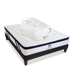 SUITE ETOILEE SUITE ETOILEE | Pack Prêt à dormir SUITE PRESIDENTIELLE | Matelas Mémoire de forme + Sommier + Accessoires. Coloris disponibles : Blanc