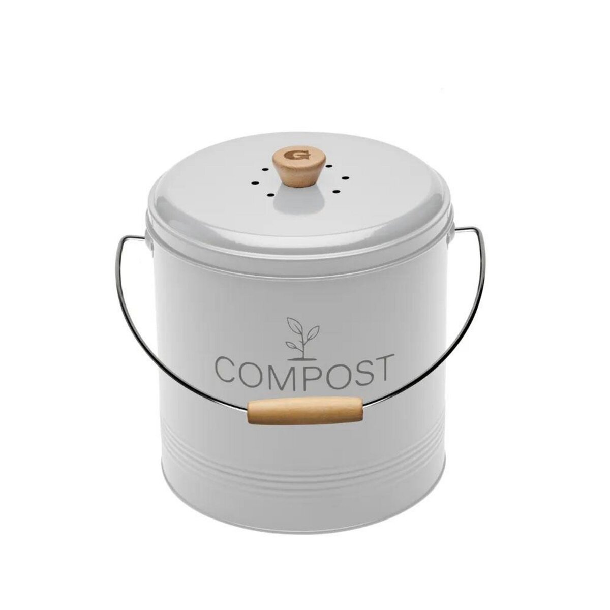 Guillouard Seau à compost rond 4.5l blanc - 040606