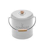 Guillouard Seau à compost rond 4.5l blanc - 040606