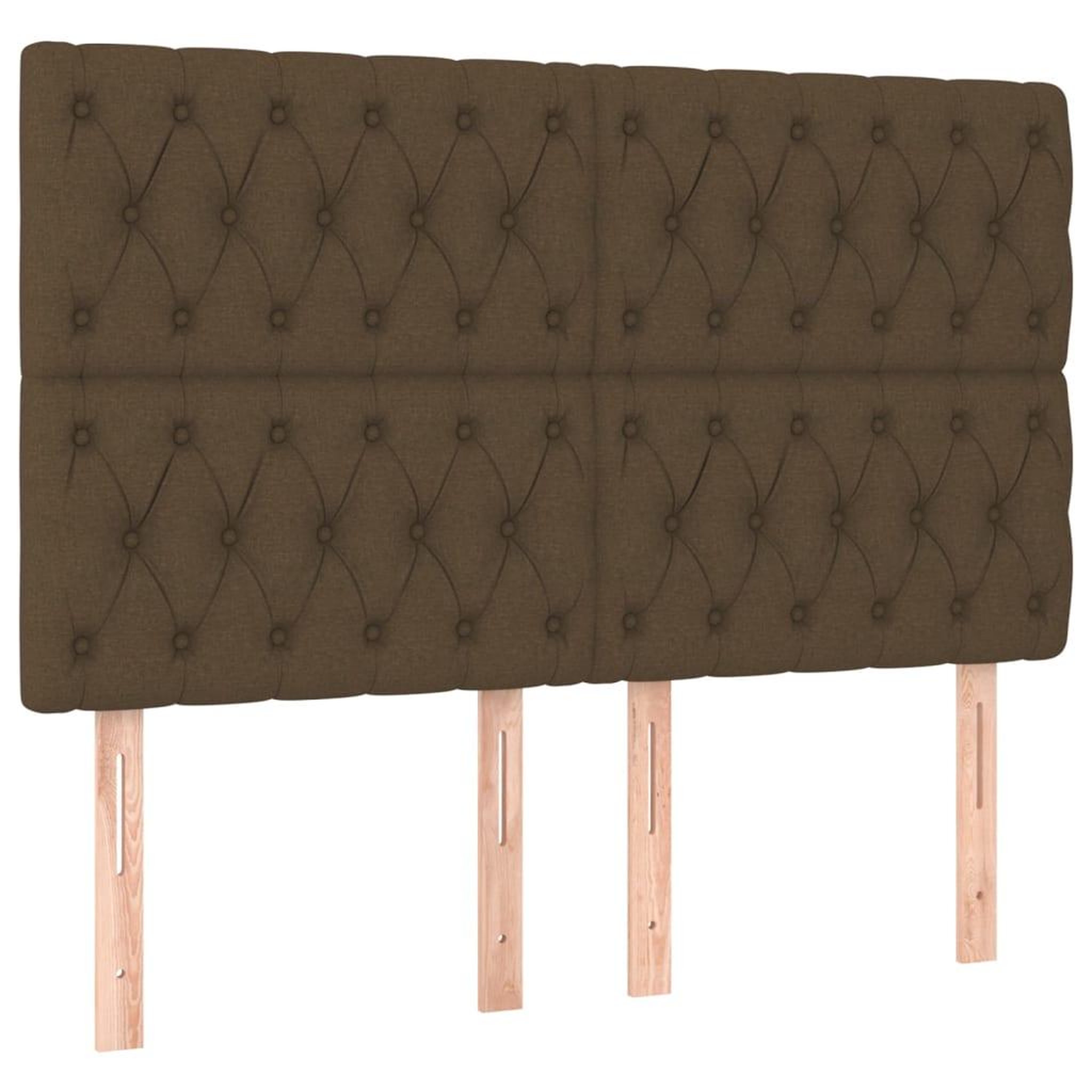 Voir la diapositive 2 : VIDAXL Tetes de lit 4 pcs Marron fonce 72x7x78/88 cm Tissu