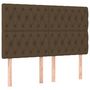 Voir la diapositive 2 : VIDAXL Tetes de lit 4 pcs Marron fonce 72x7x78/88 cm Tissu