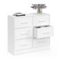 Voir la diapositive 4 : ID MARKET Commode 6 tiroirs en tissu UPPAH 80 cm meuble de rangement bois blanc