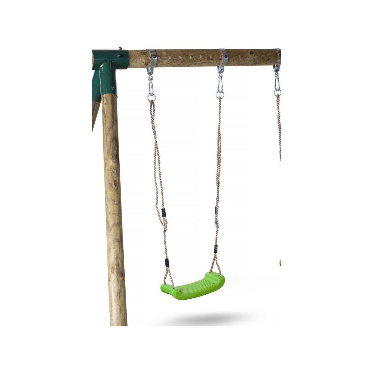 Habitat et Jardin Portique bois  Eden  - Avec 2 balançoires.