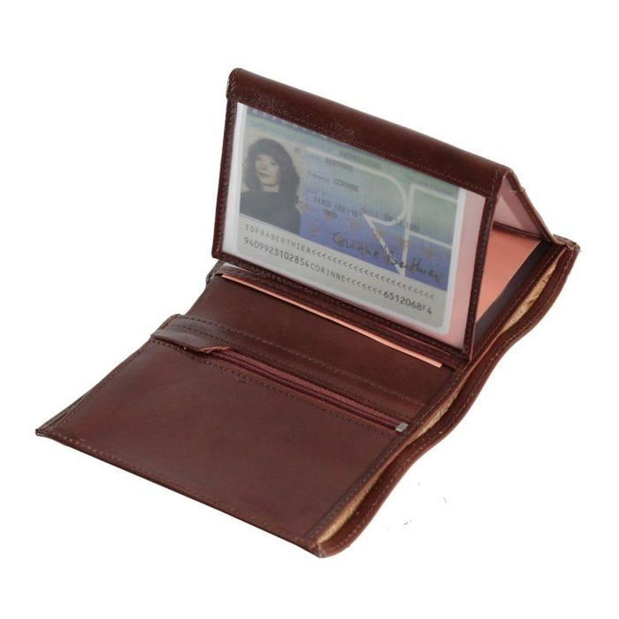 Voir la diapositive 3 : Cadwell Portefeuille Cadwell Homme 100% Cuir de Vachette - Marron