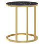 Voir la diapositive 4 : VIDAXL Table d'appoint Dore et marbre noir 45 cm Verre trempe