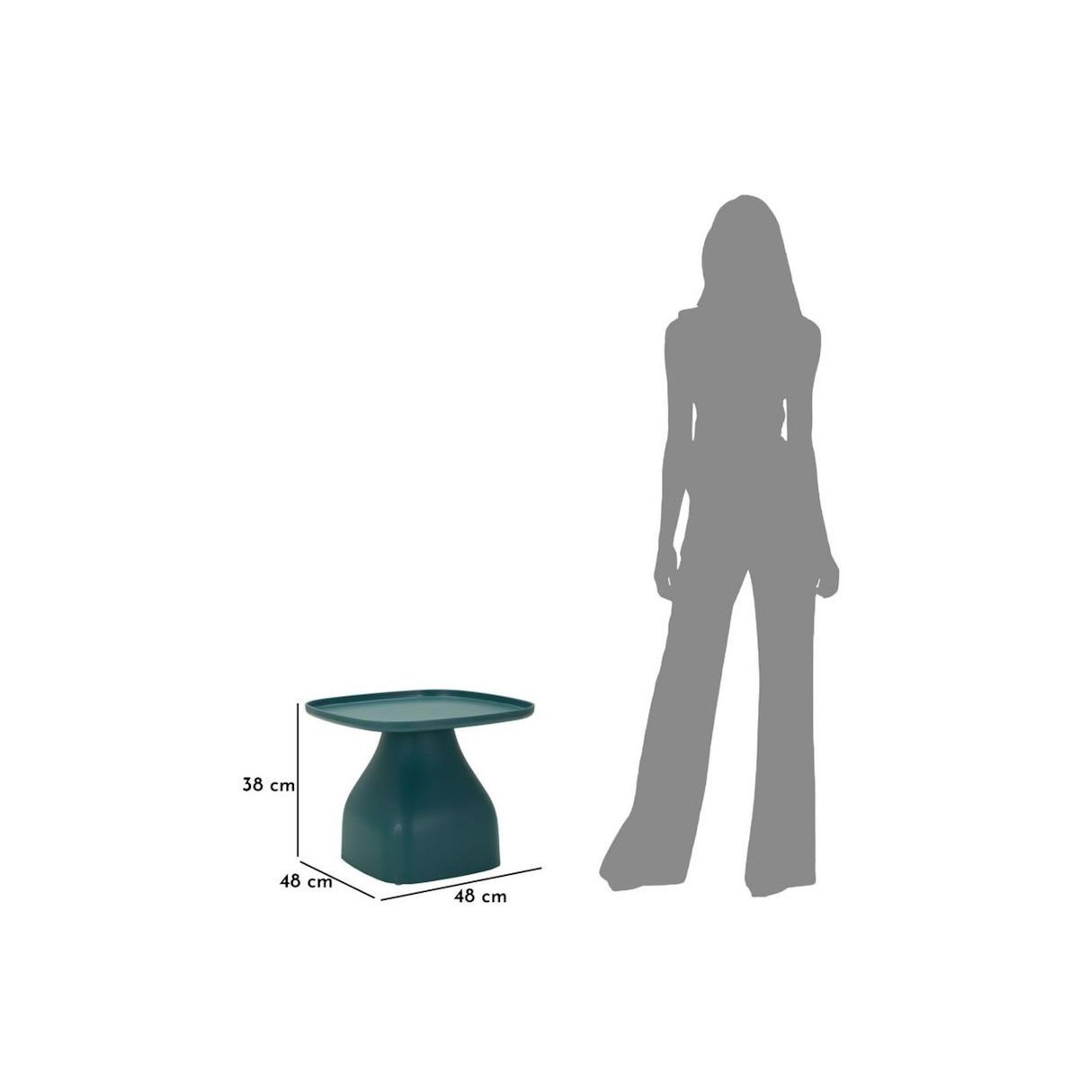 Paris Prix Table d'Appoint Carrée  Gea  38cm Bleu