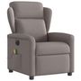 Voir la diapositive 4 : VIDAXL Fauteuil de massage inclinable electrique Taupe Tissu