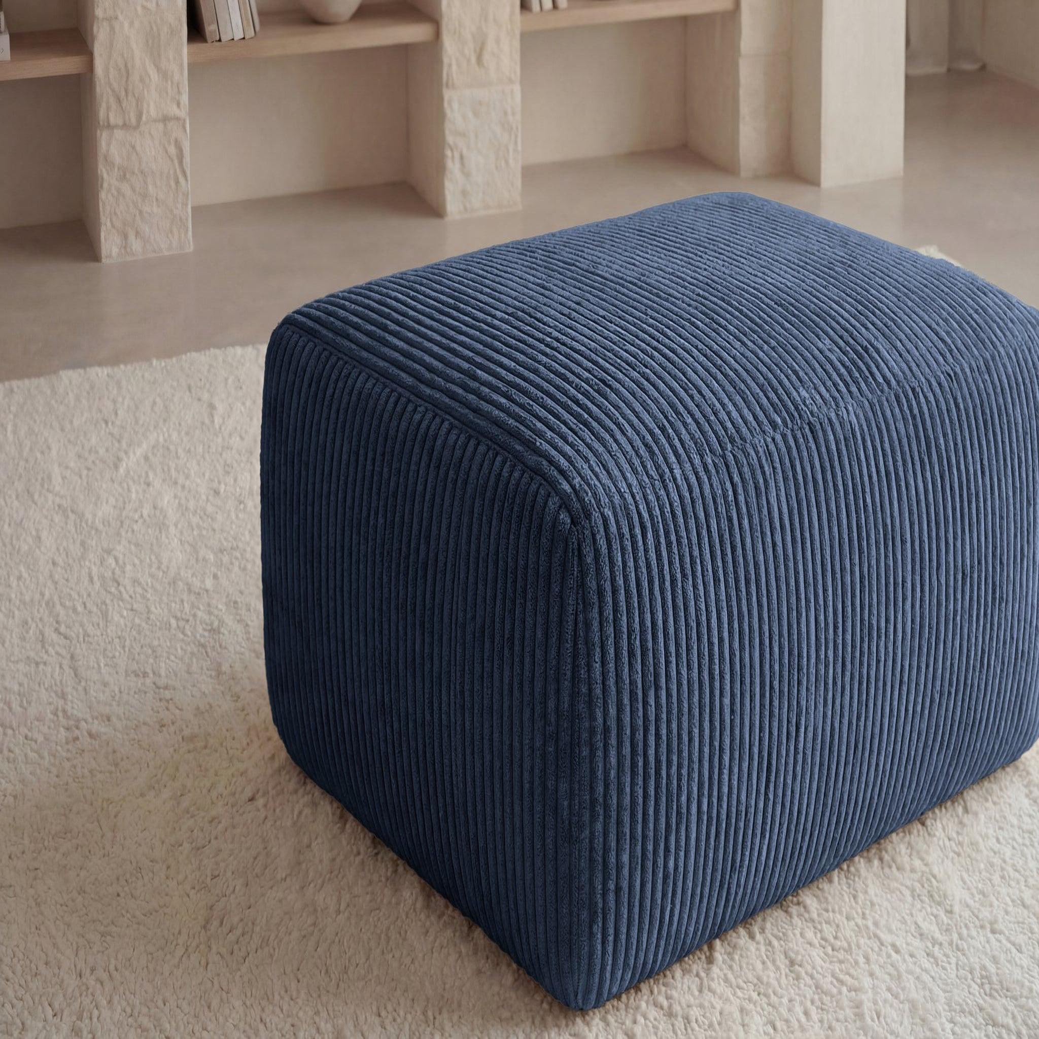 Voir la diapositive 5 : CASANOVA PARIS Olympe - pouf en petit velours côtelé 100x68x42