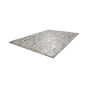 Voir la diapositive 4 : Paris Prix Tapis en Cuir Effet Mosaïque  Lavish  Gris & Argent