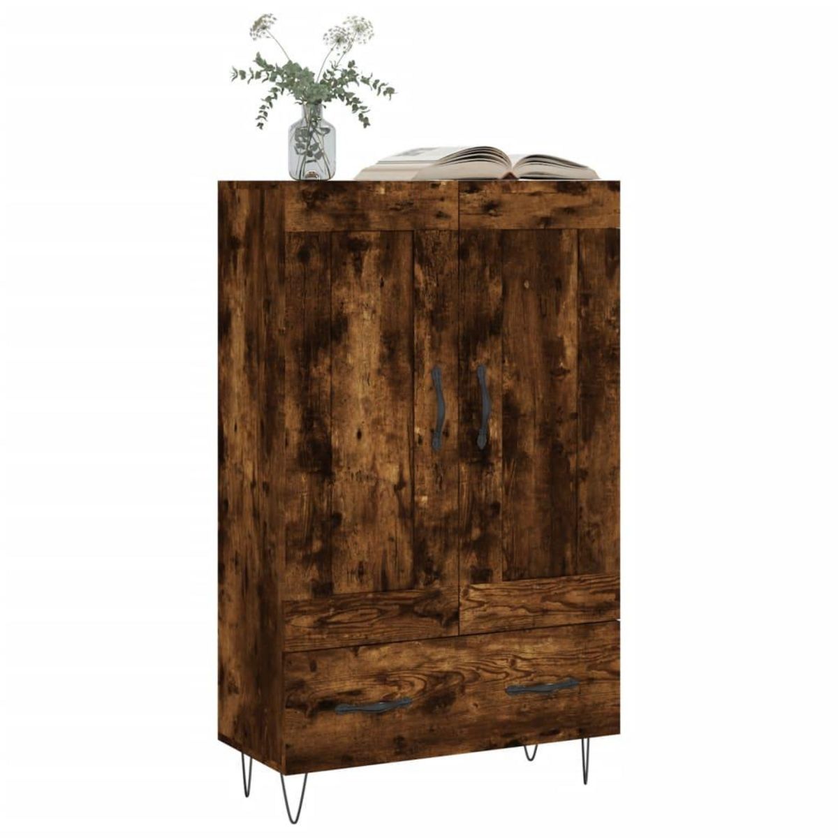 VIDAXL Buffet haut chene fume 69,5x31x115 cm bois d'ingenierie