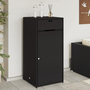 Voir la diapositive 1 : VIDAXL Armoire de rangement de jardin noir 55x55x111 cm résine tressée