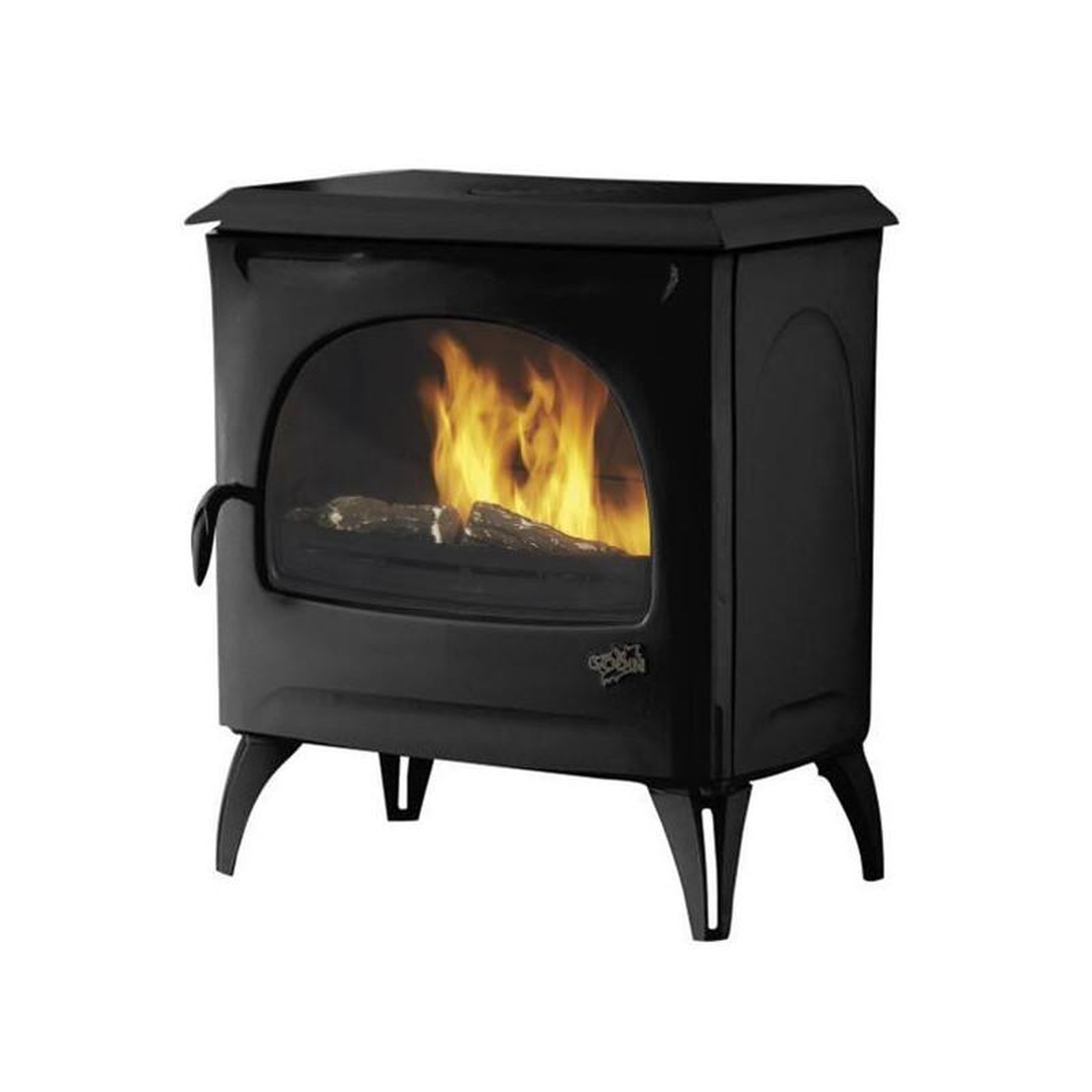 Voir la diapositive 3 : Godin Poêle à bois 7kw noir mat - 388113a