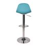 Voir la diapositive 2 : Rendez vous déco Lot de 2 chaises de bar réglables en velours bleu 60/82 cm - Pavo