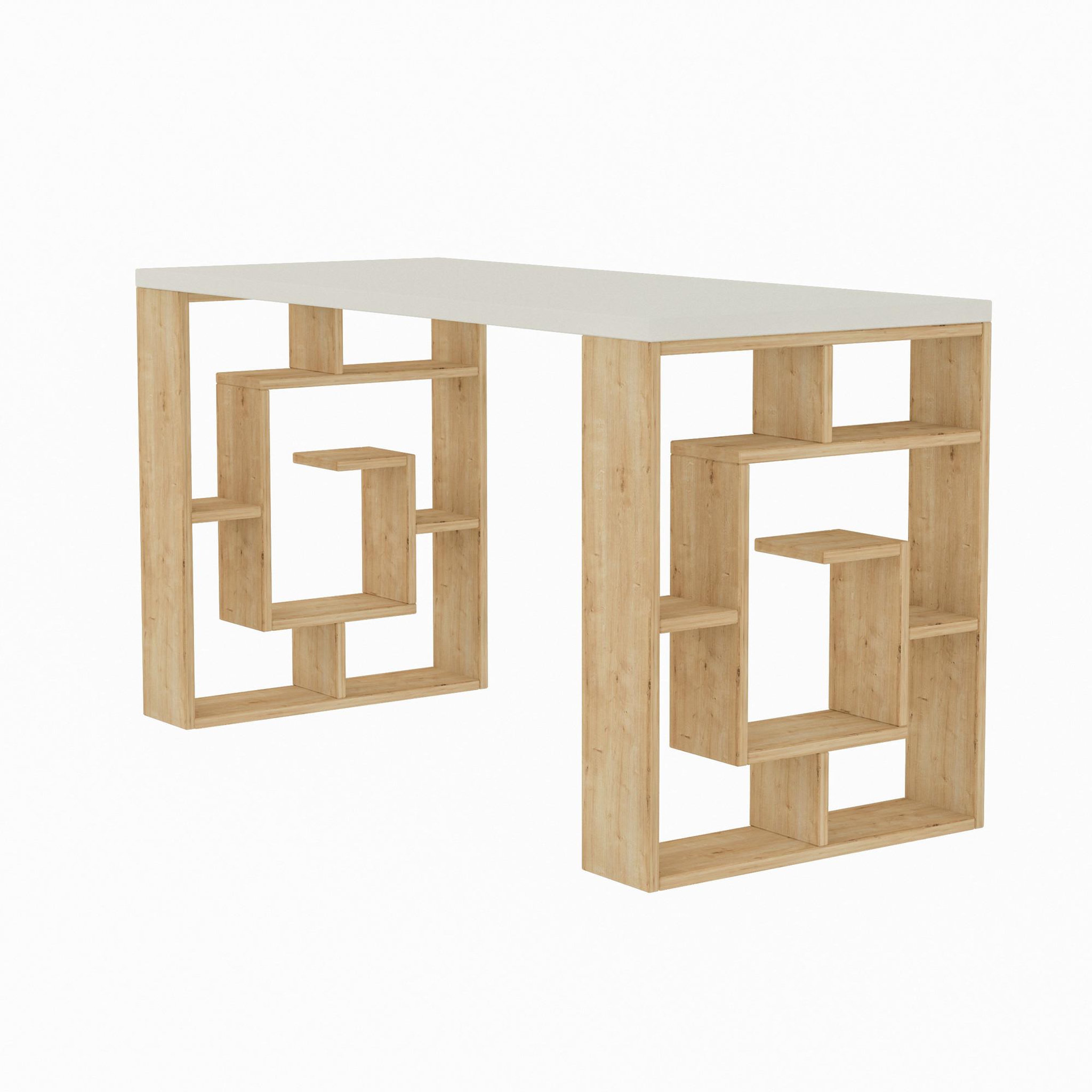 Habitat et Jardin Bureau en bois  maze  140 x 60 x 75 cm - blanc