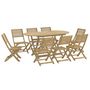 Voir la diapositive 2 : VIDAXL Ensemble a manger de jardin 9 pcs bois d'acacia solide
