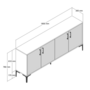 Voir la diapositive 5 : CONCEPT USINE Buffet 180 cm style industriel ARKEL