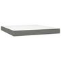Voir la diapositive 5 : VIDAXL Sommier a lattes de lit avec matelas Gris fonce 180x200cm Tissu