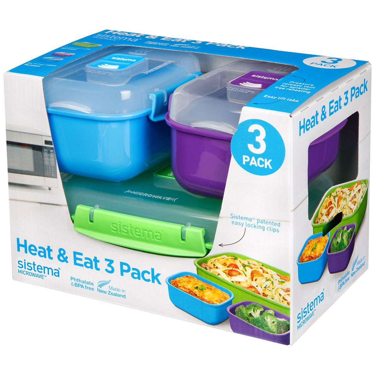 Sistema Lot de 3 boîtes rectangulaires en plastique