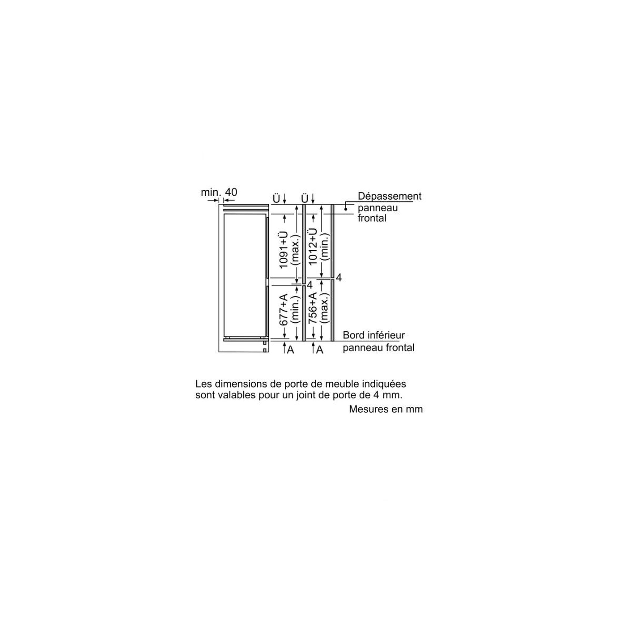 Voir la diapositive 6 : BOSCH Réfrigérateur combiné intégrable à glissière 260l - kin86vse0