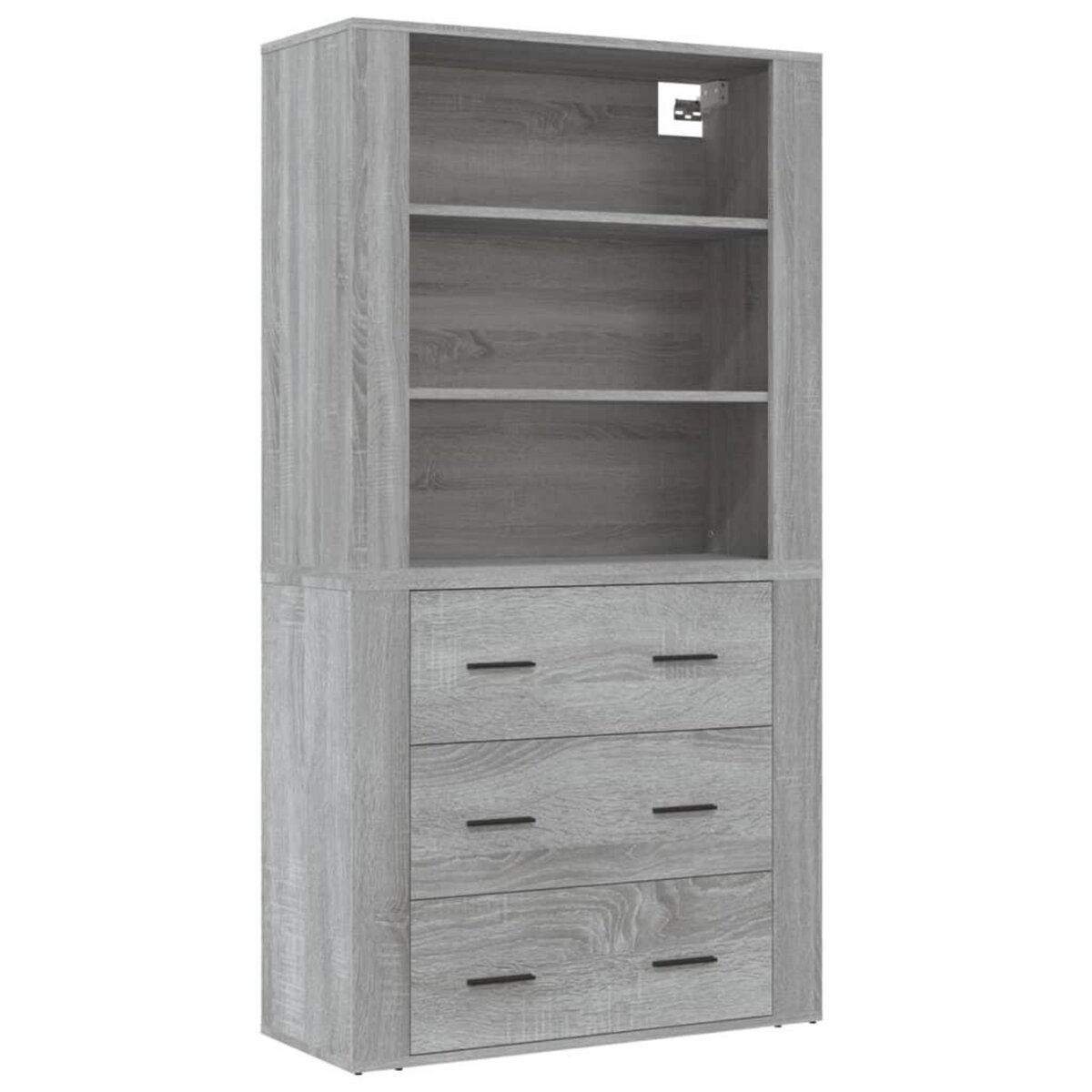 VIDAXL Buffet haut Sonoma gris Bois d'ingenierie