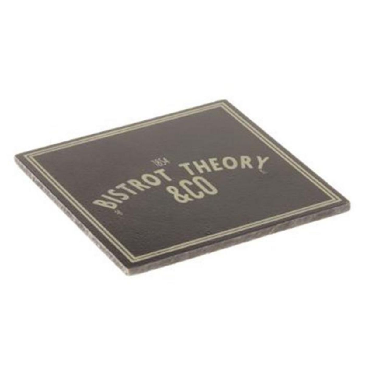 SECRET DE GOURMET Lot de 6 Dessous de Verre  Theory  10cm Noir