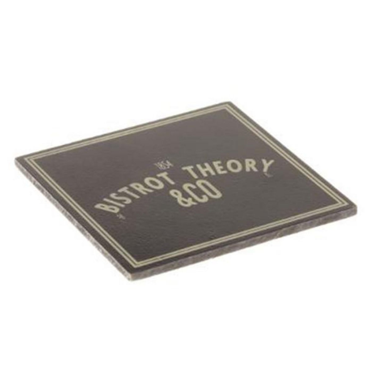 SECRET DE GOURMET Lot de 6 Dessous de Verre  Theory  10cm Noir