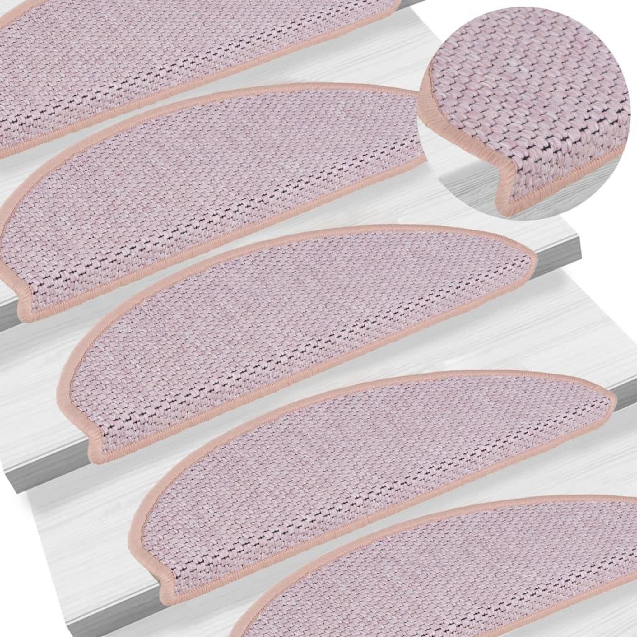 Voir la diapositive 1 : VIDAXL Tapis d'escalier autocollants 15 pcs 65x21x4 cm Rouge
