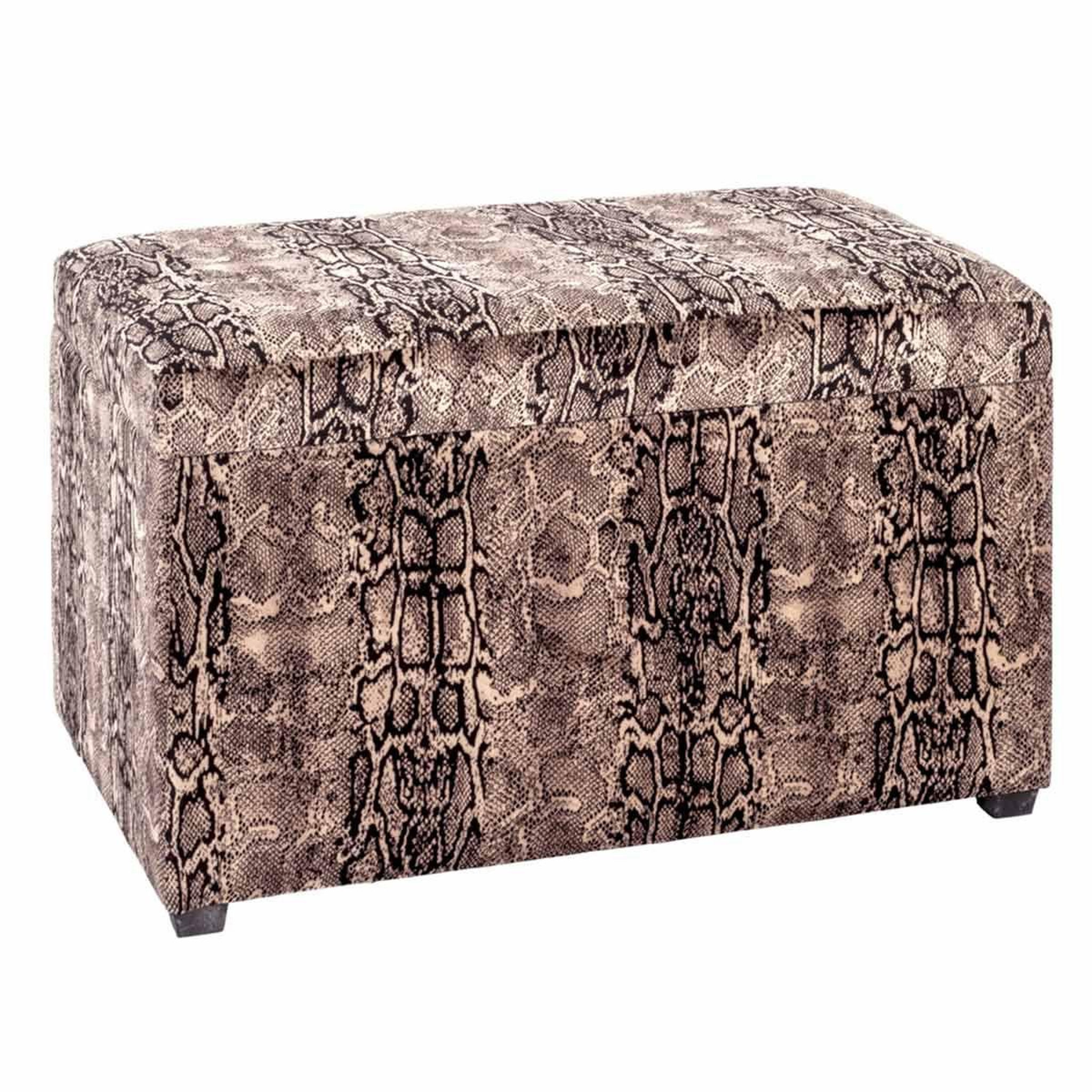 Paris Prix Coffre de Rangement  Motif Serpent  65cm Marron