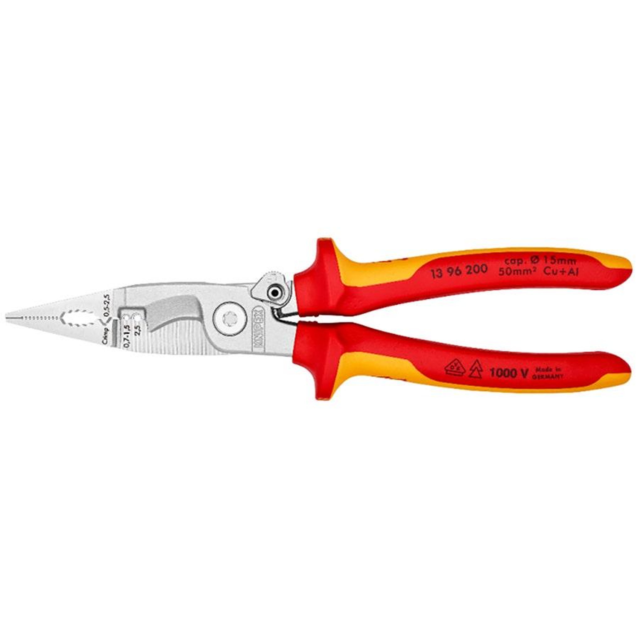 Knipex Pince pour installations électriques - ø15mm/50mm² - isolé 1000v
