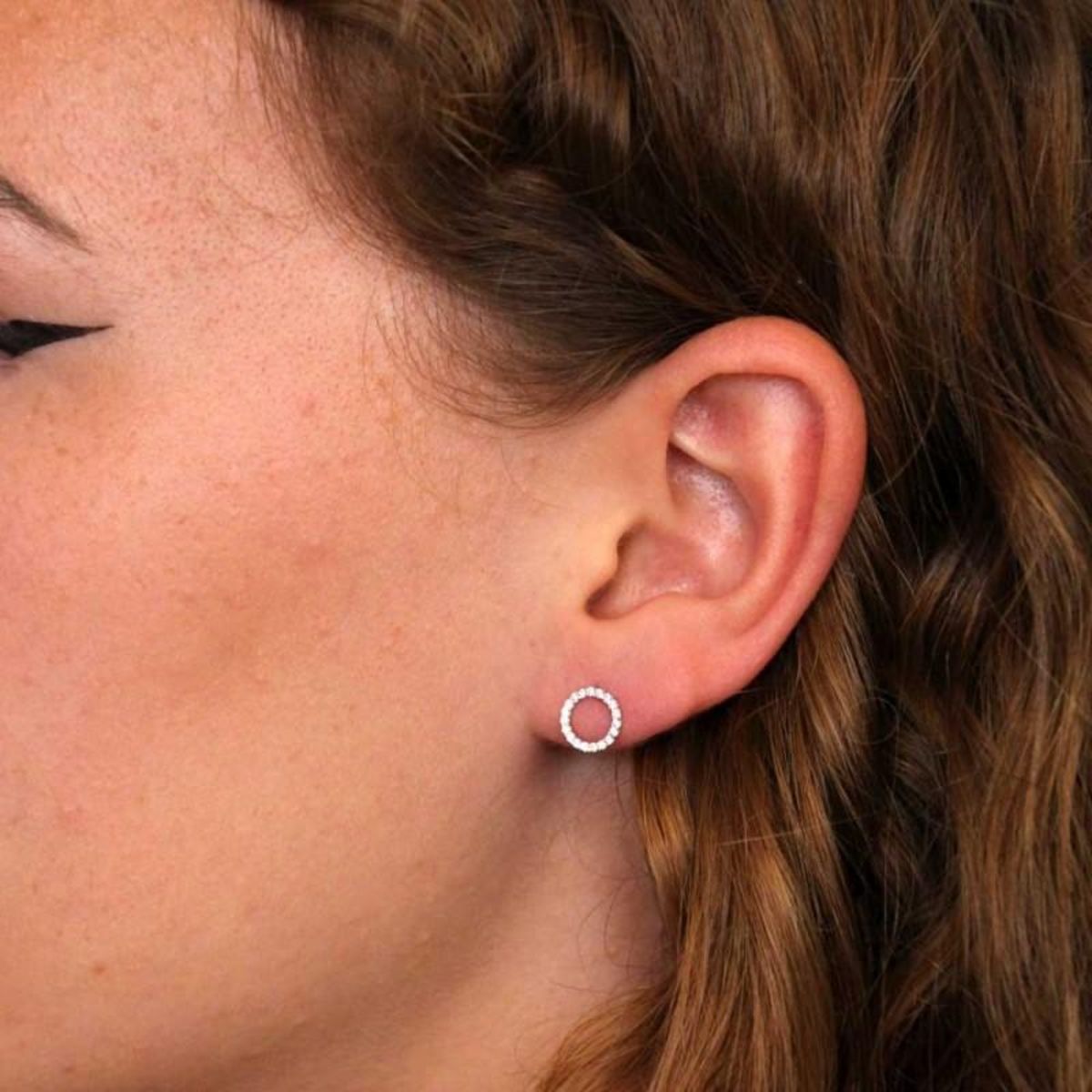 L'ATELIER D'AZUR Boucles d'Oreilles Or Jaune - Pavées de Zirconiums - Femme