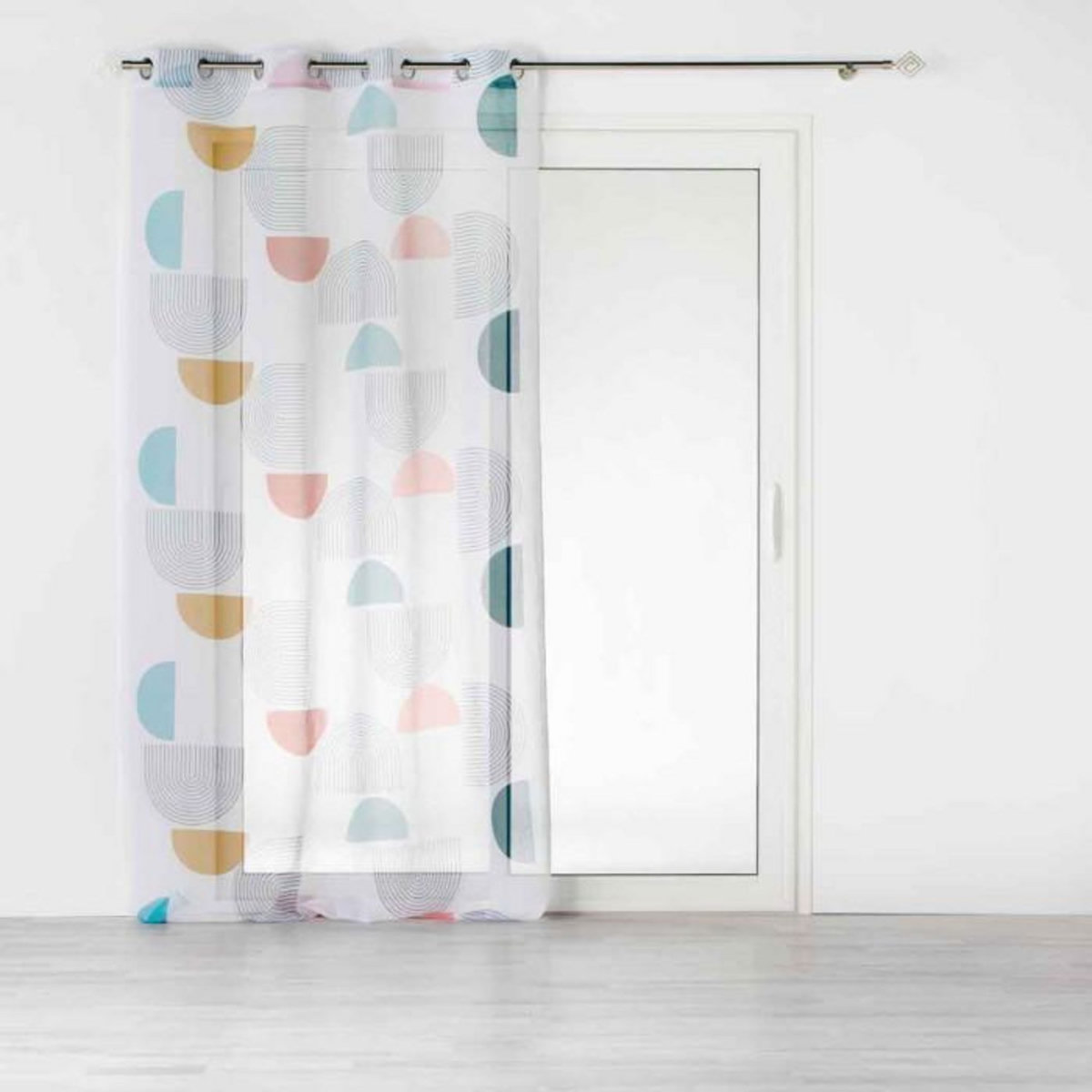 Paris Prix Rideau Voilage à Œillets  Pop Art  140x240cm Bleu