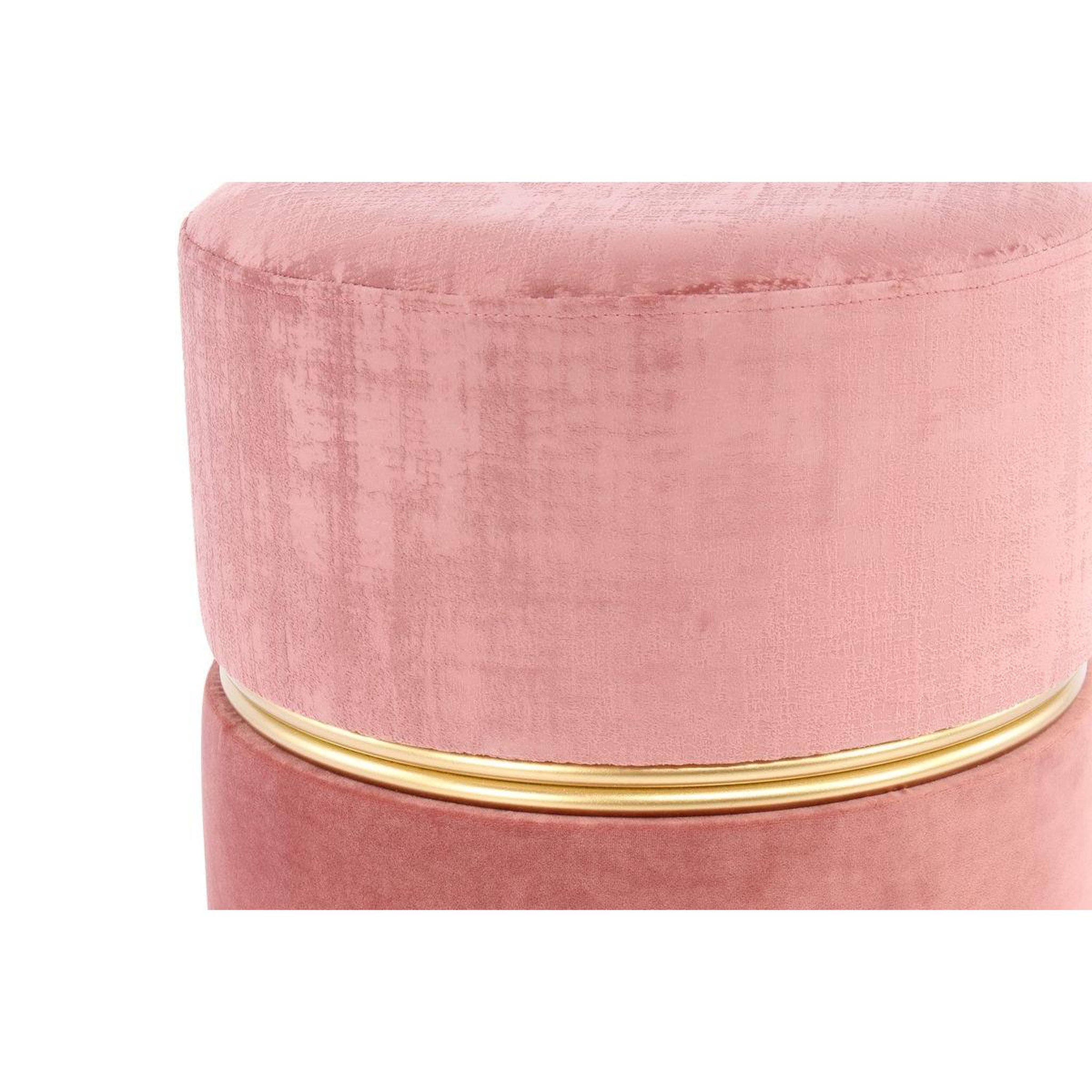 Voir la diapositive 2 : Paris Prix Pouf rond design  cleopatra  40cm rose