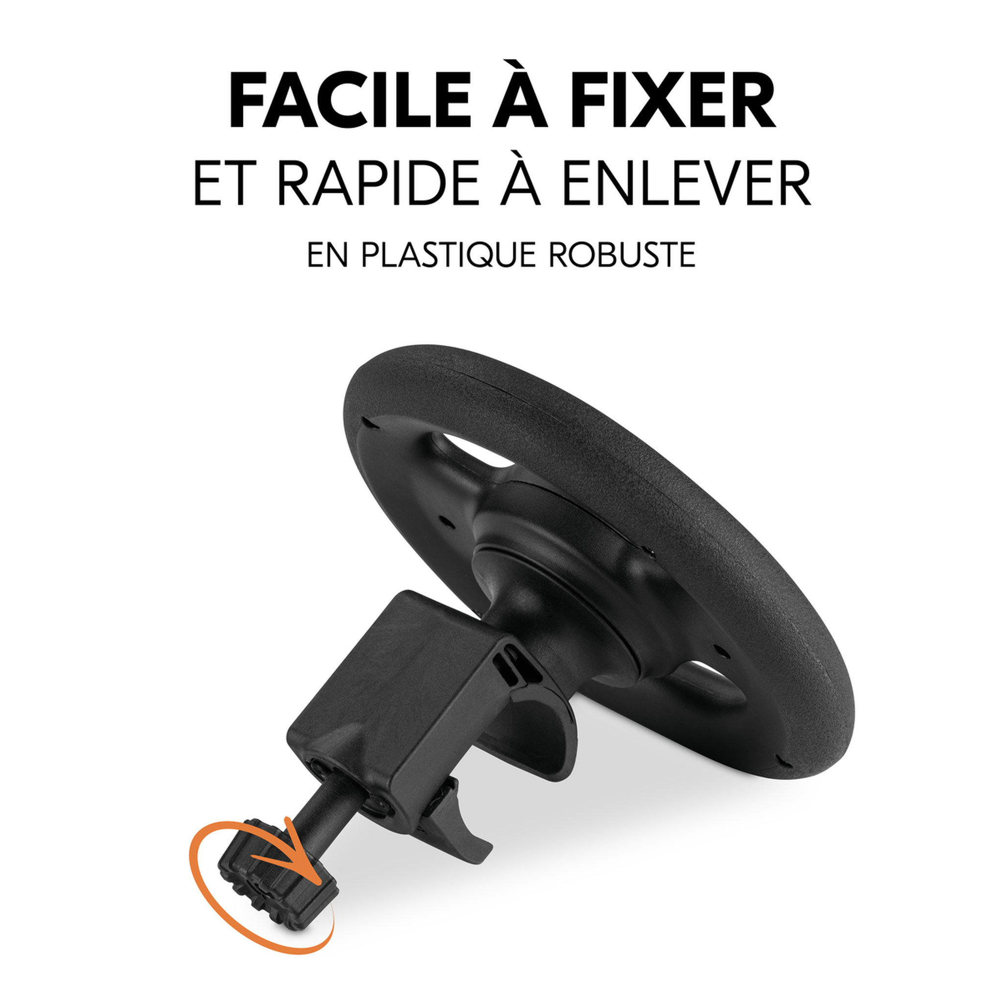 Voir la diapositive 5 : HAUCK Volant de poussette Pushchair Steering Wheel Noir