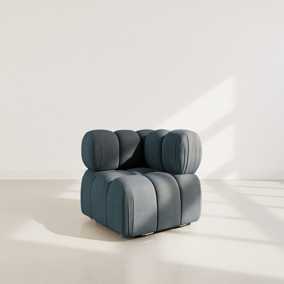 LISA DESIGN Ruby - module d'assise d'angle droit en velours texturé